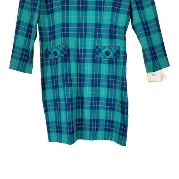 Vintage Leslie Fay Retro Art Deco Dress Size 14 - Picture 4 of 7